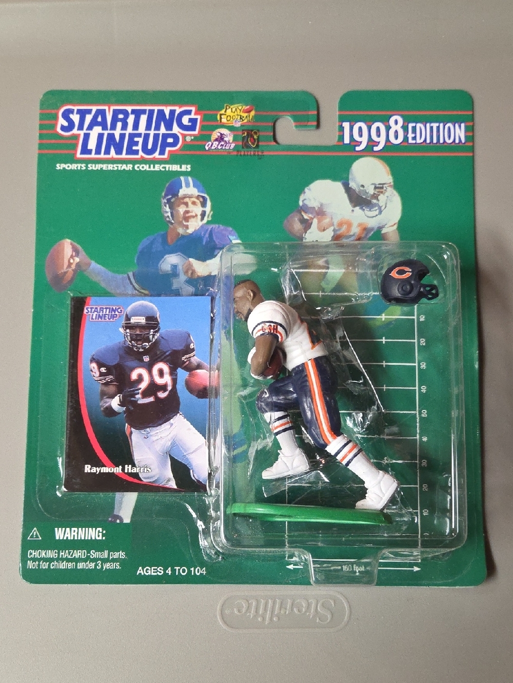 Starting Lineup 1998 Edition Raymont Harris Chicago Bears Figure - White/Navy